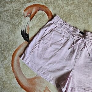 3/$25 Gap Linen Drawstring Shorts Large Casual Pink Spring Summer